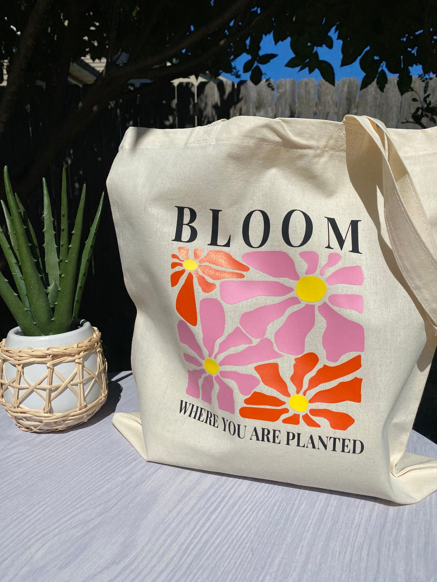 BLOOM where you planted Canvas Tote