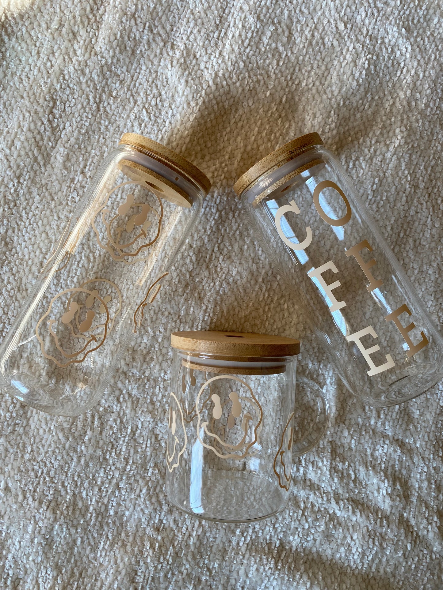 Melting Happy Face Coffee - Clear Mug