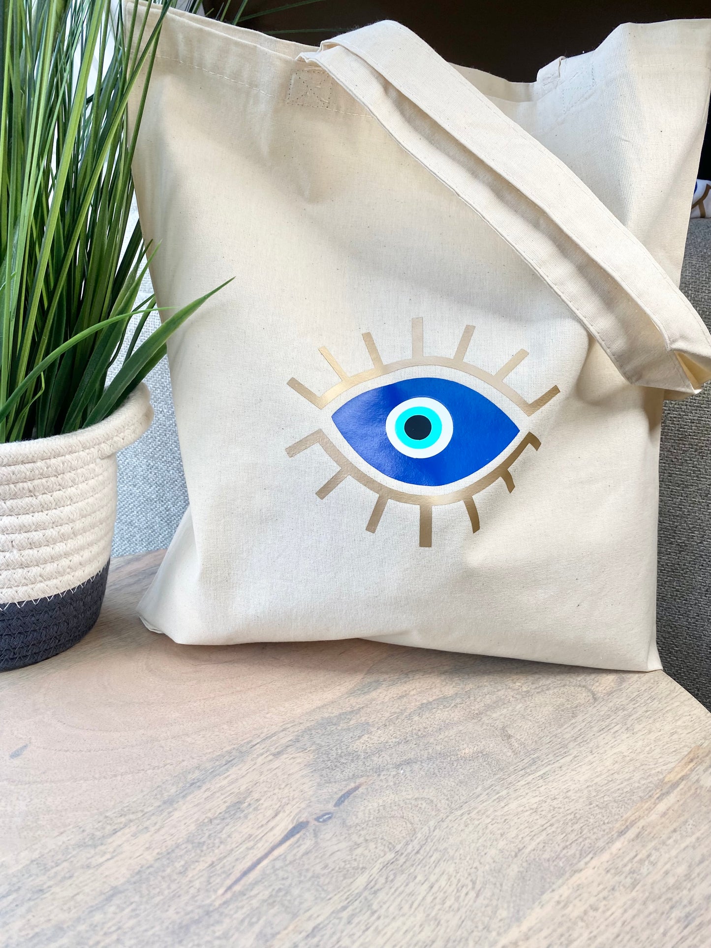 Evil eye 🧿 Canvas Tote
