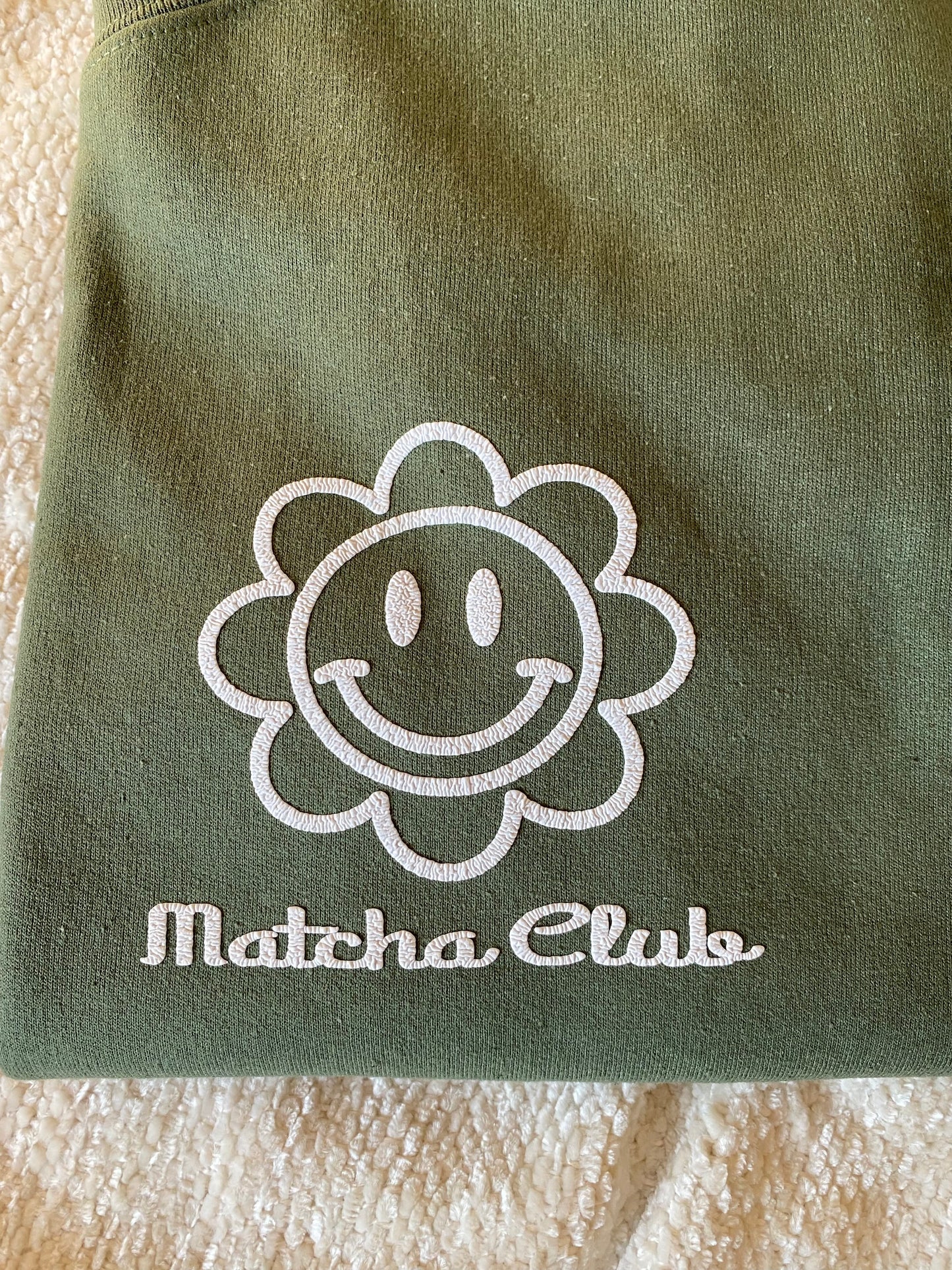 Happy Flower face Crew Sweatshirt