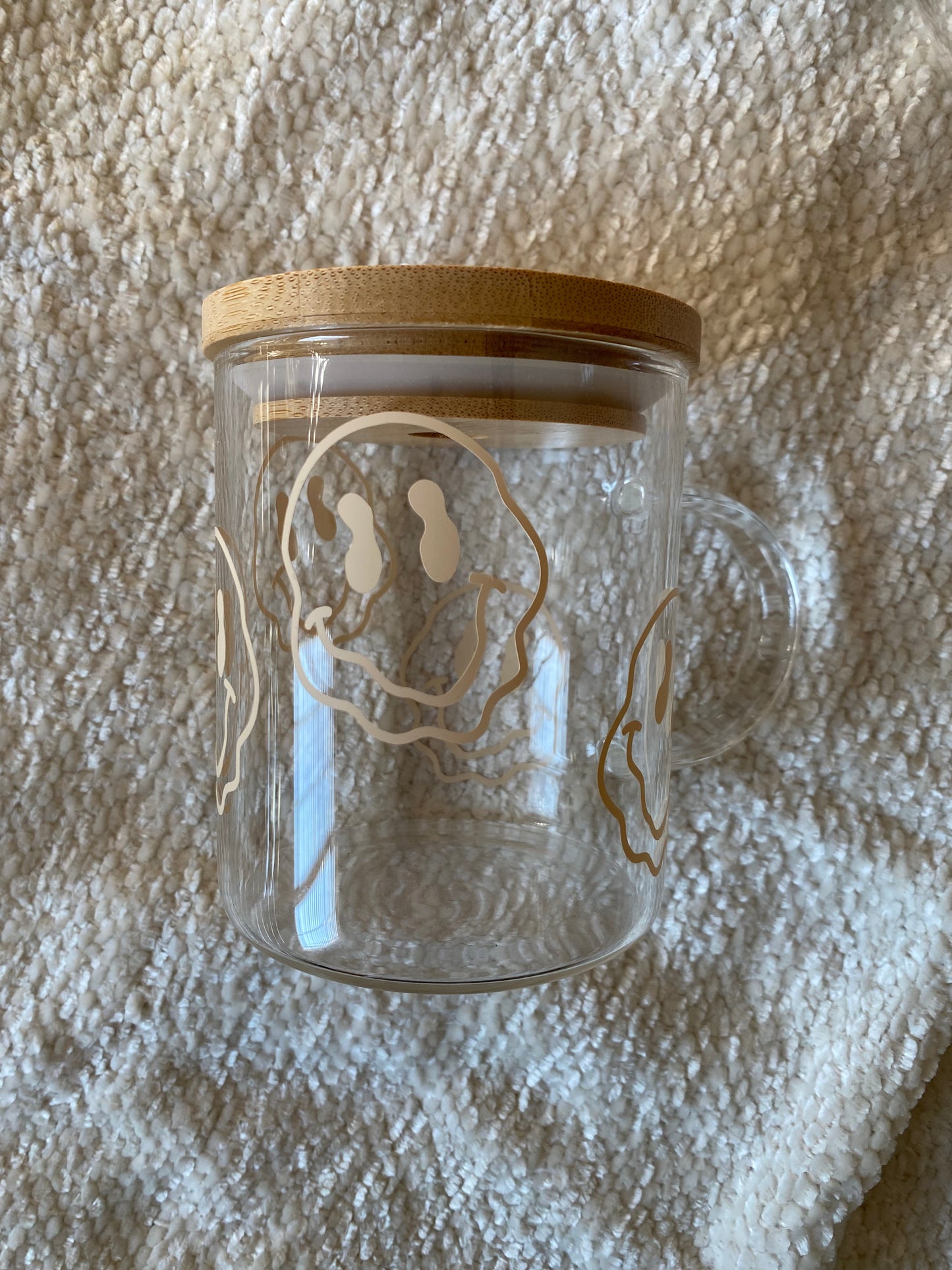 Melting Happy Face Coffee - Clear Mug