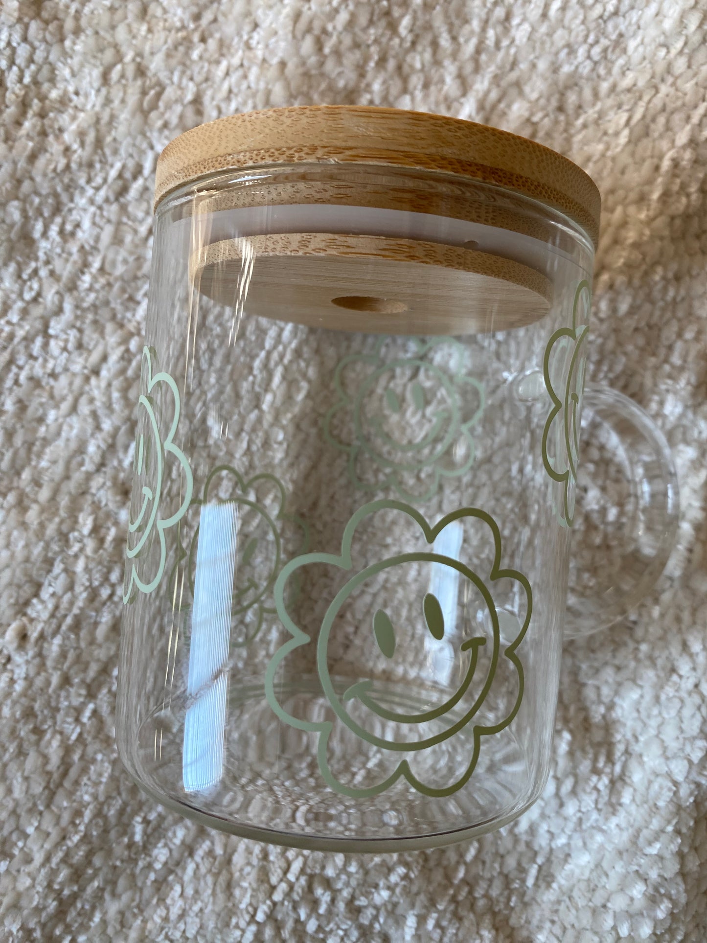 Happy Flower Face - Clear Mug