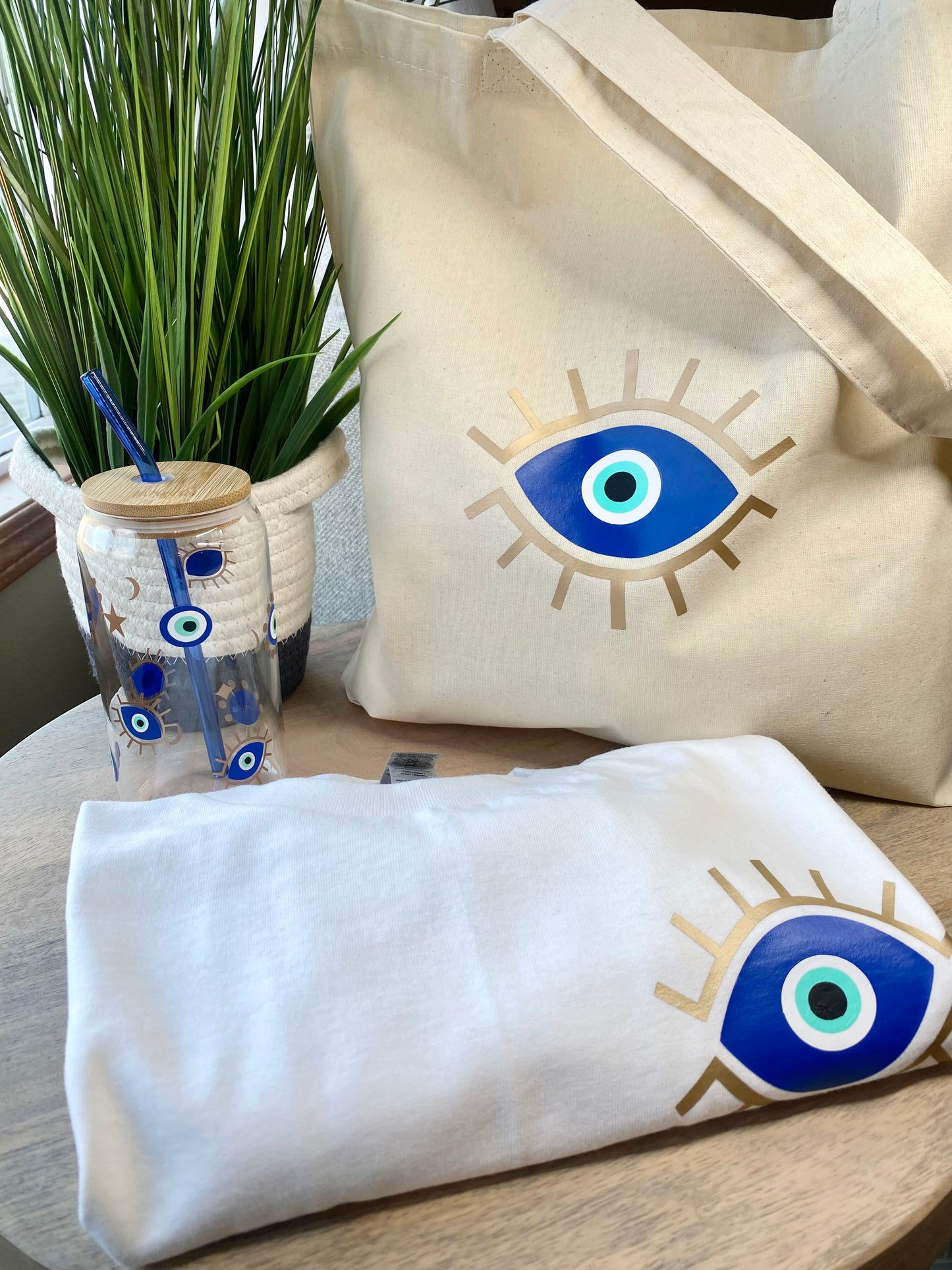 Evil eye 🧿 Canvas Tote