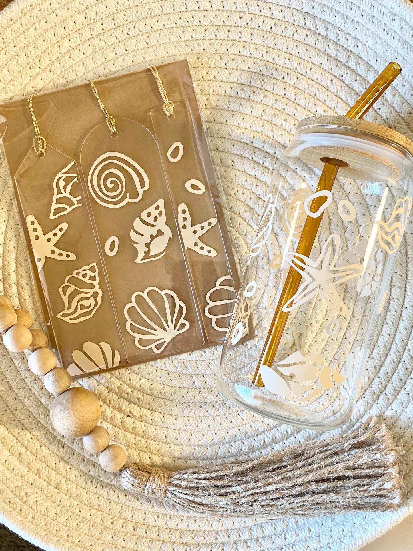 Seashells Glass Cup
