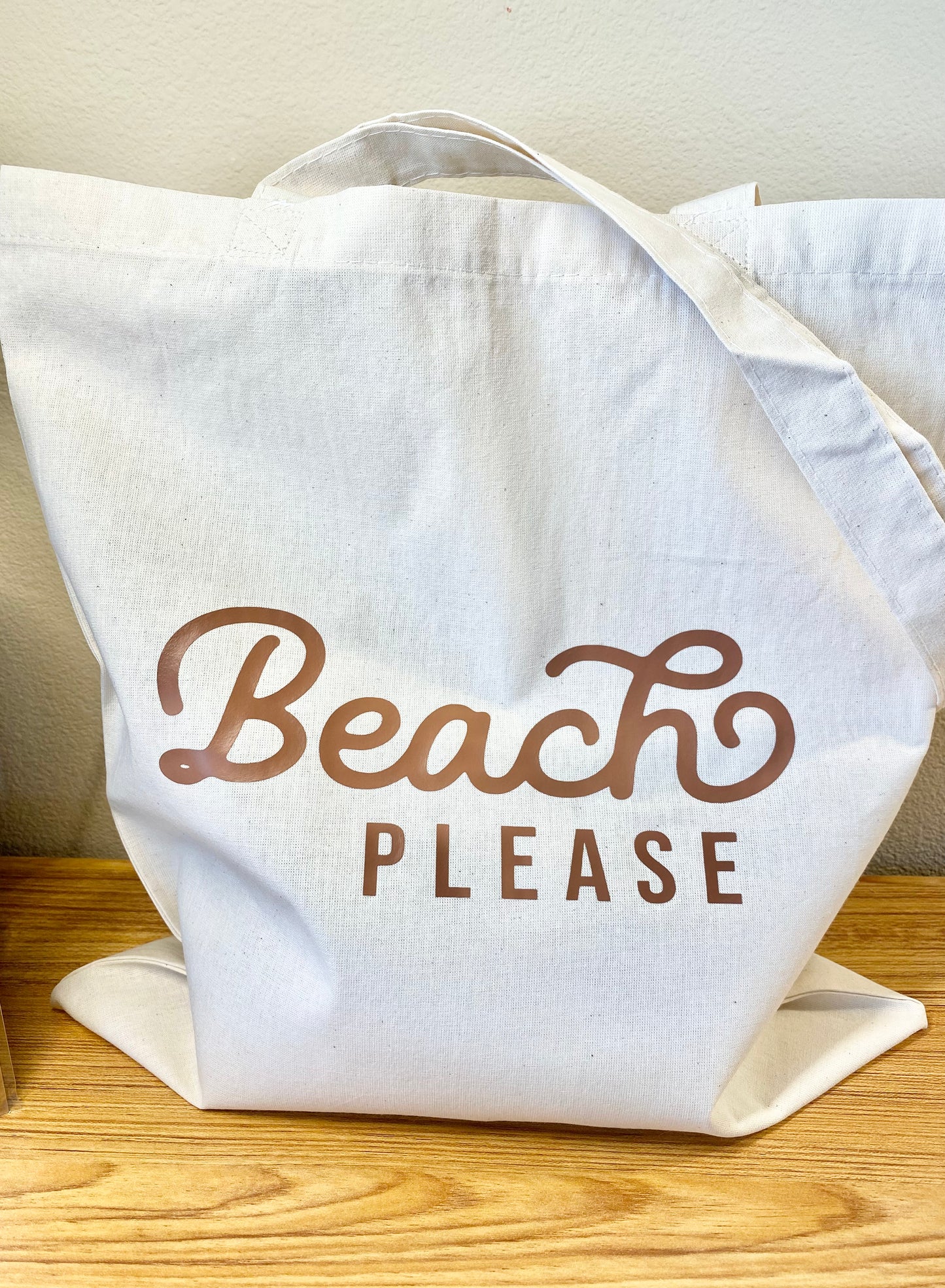 BEACH Please Canvas Tote