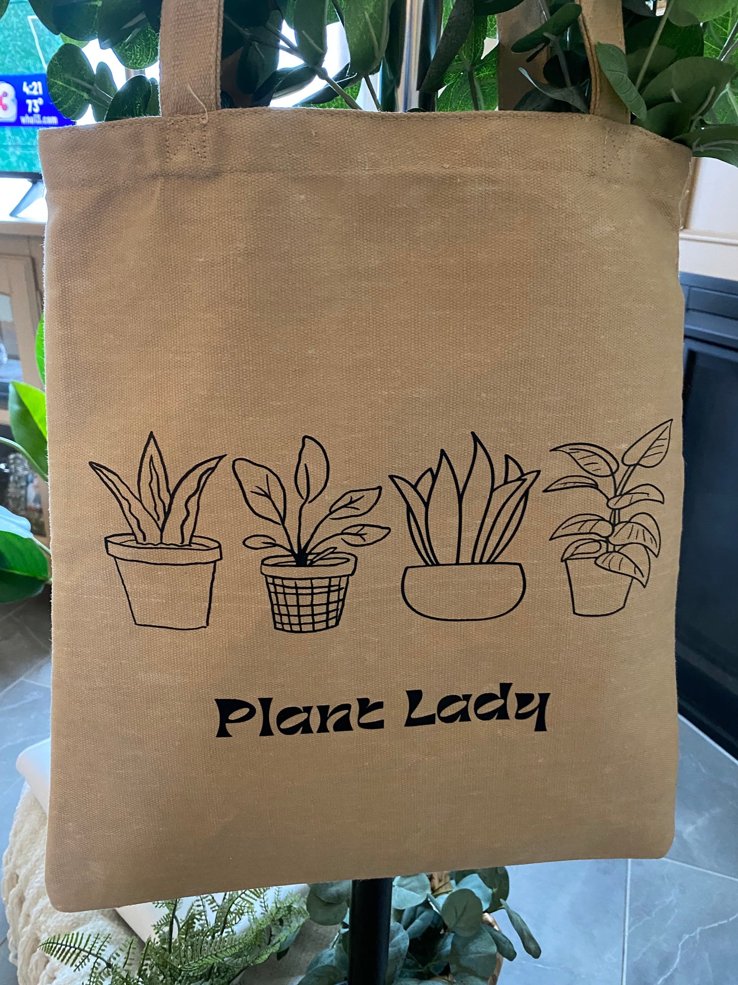 Plant Lady Canvas Tote