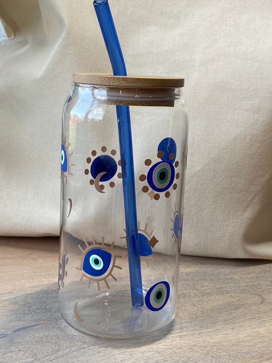 Evil eye 🧿 Glass Cup