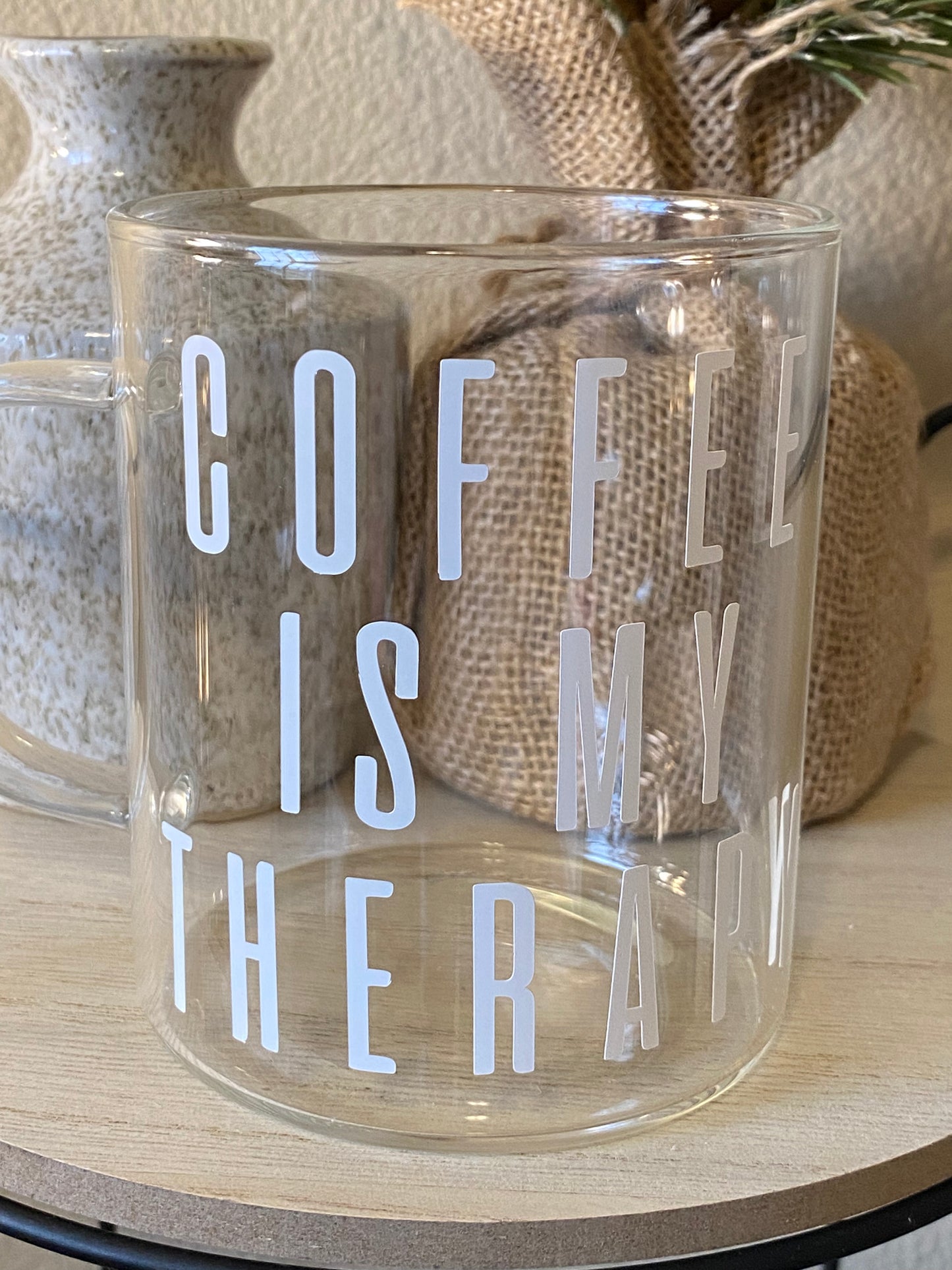 Coffee is my Therapy - Clear Mug