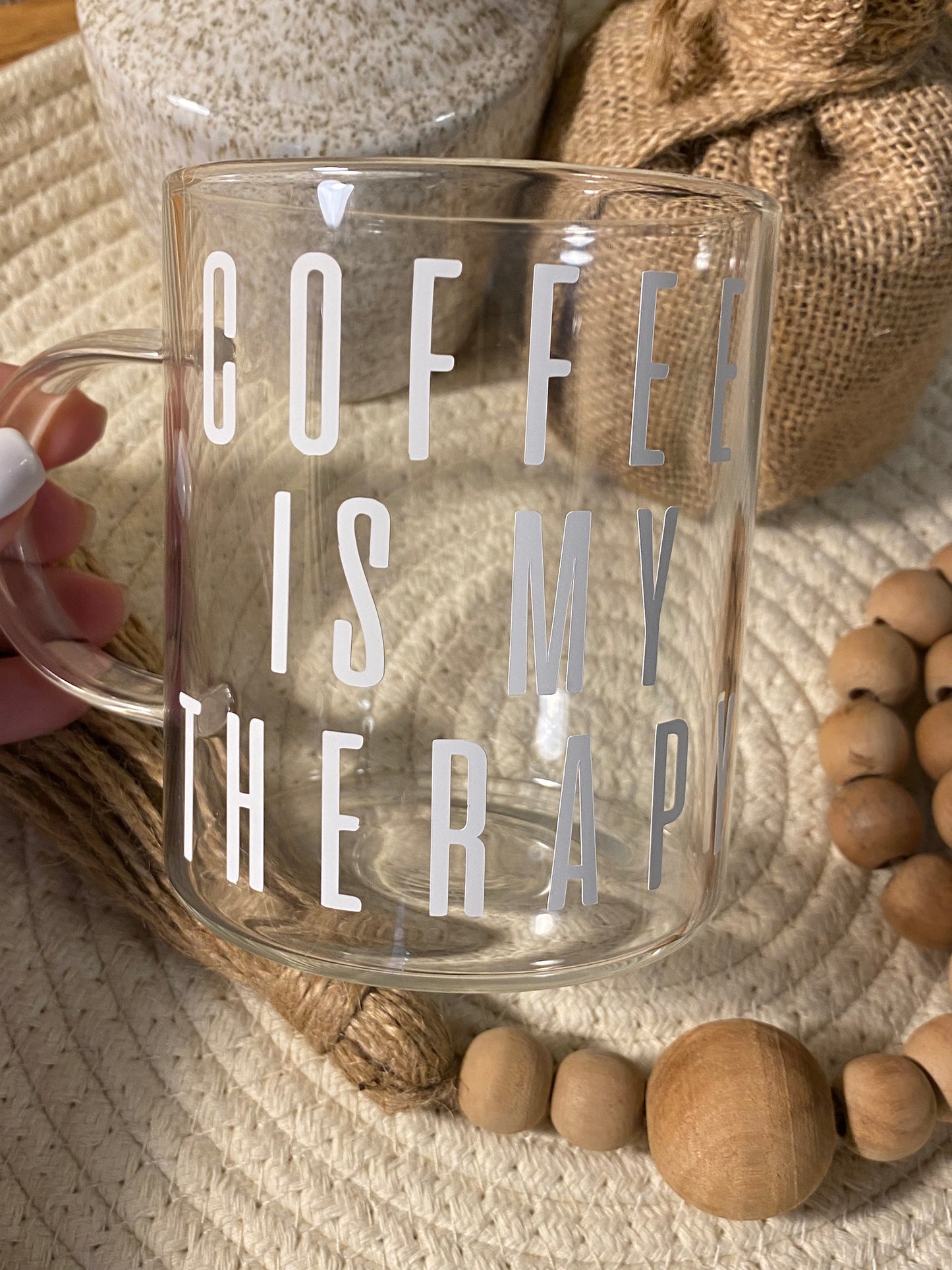 Coffee is my Therapy - Clear Mug